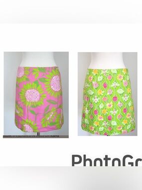 Lily Pulitzer lady bug /sunflower wrap skirt